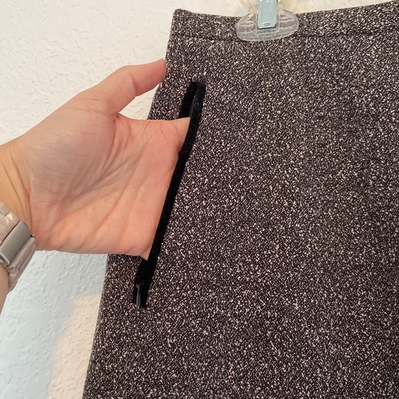 TRIBAL High Waisted Black and White Tweed Business Skirt with Pockets - 6 - Picture 5 of 9